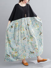 Original Floral Round-Neck Dress